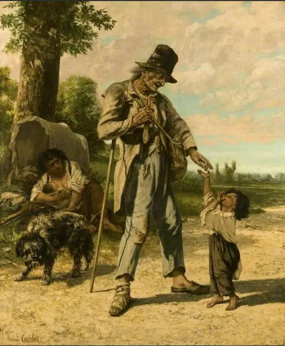 Aumône d'un mendiant à Ornans - Gustave Courbet