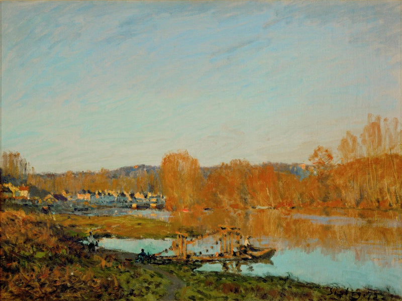 Efteråret - Bredden af Seinen nær Bougival - Alfred Sisley