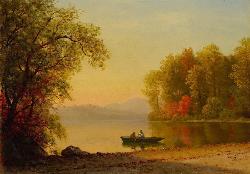 Efteråret over søen - Albert Bierstadt