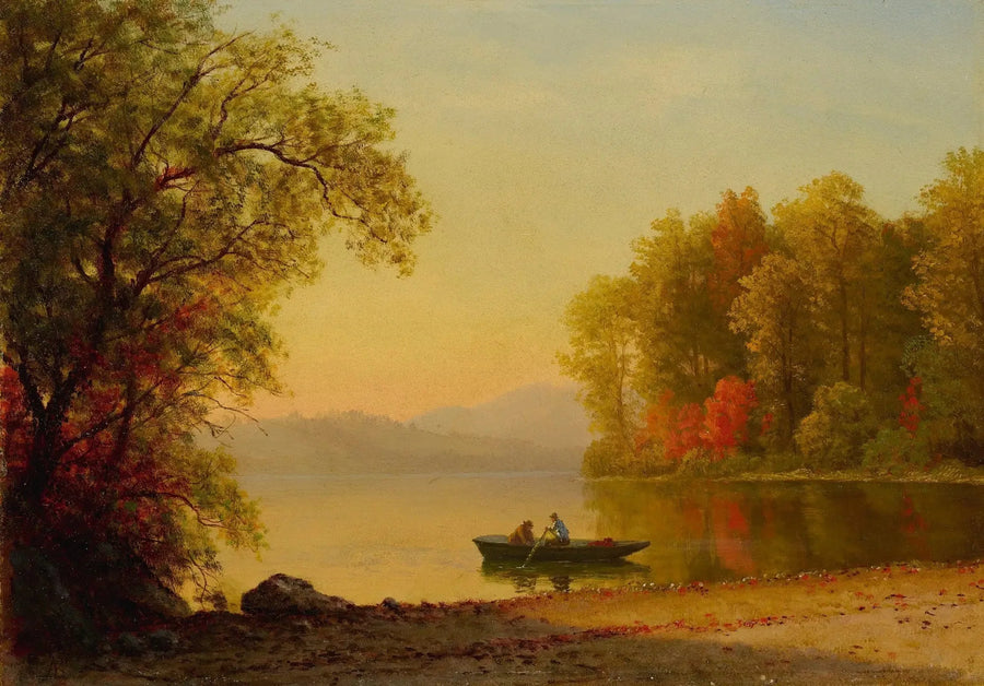 Efteråret over søen - Albert Bierstadt