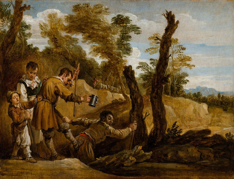 Den blinde fører den blinde - David Teniers le Jeune