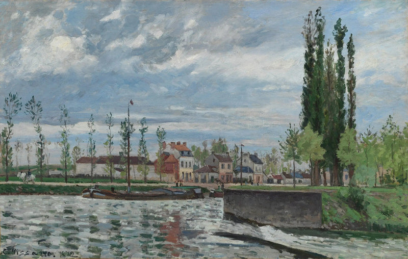 Slusen i Pontoise - Camille Pissarro