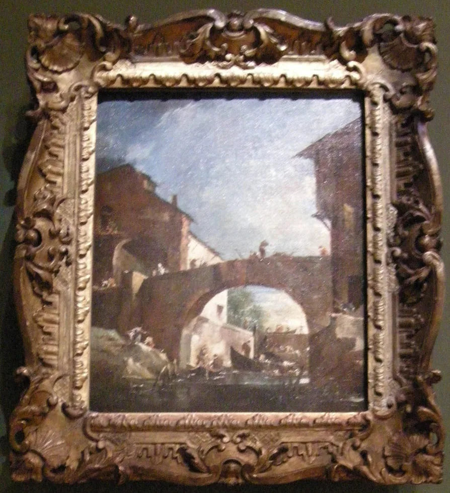 Dolo-slusen ved Brenta: Capriccio - Francesco Guardi