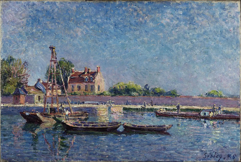 Slusen ved Saint-Mammès - Alfred Sisley