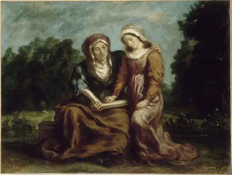 L'Éducation de la Vierge - Eugène Delacroix image 2 tableau peint à l’huile sur toile