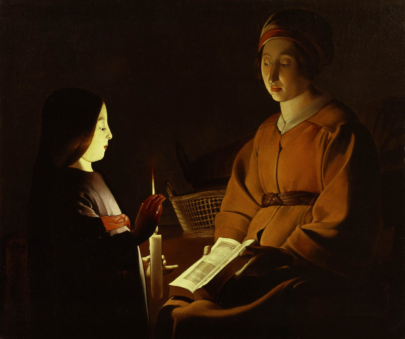 Jomfruens Uddannelse - Georges de La Tour