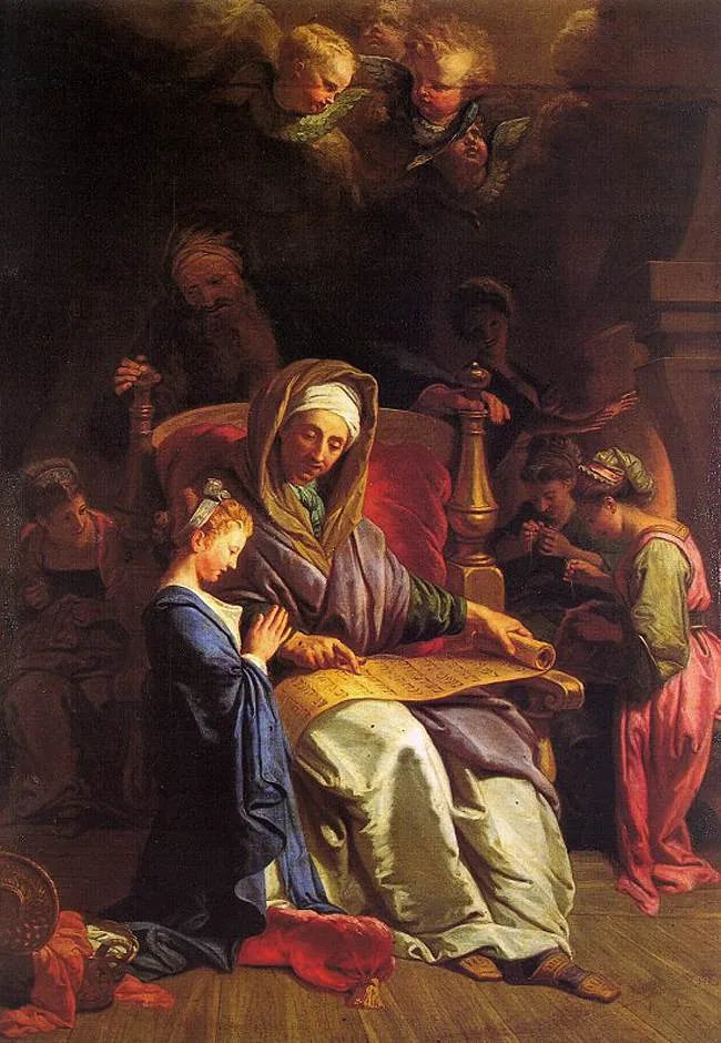 Jomfru Marias Uddannelse - Jean-Baptiste Jouvenet