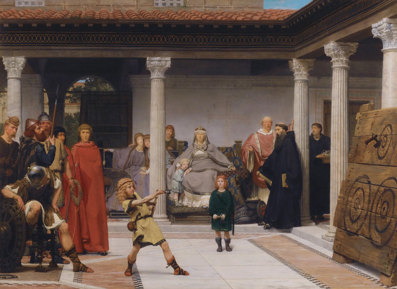 Børneopdragelse af Clovis - Lawrence Alma-Tadema