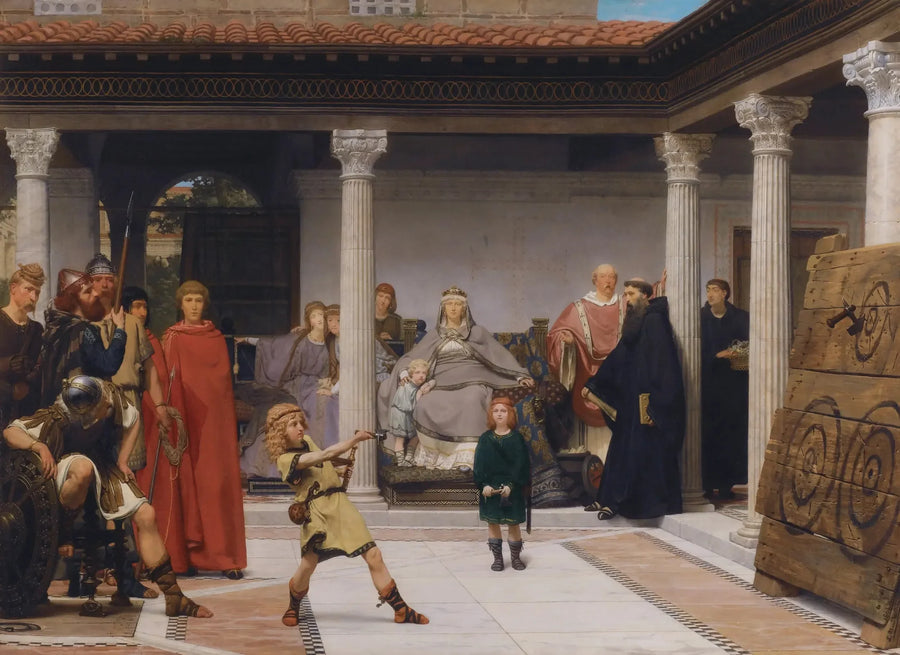 Børneopdragelse af Clovis - Lawrence Alma-Tadema