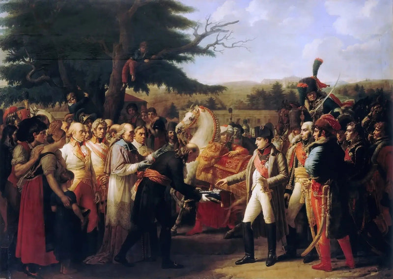 Kejseren modtager nøglerne til Wien - Anne-Louis Girodet