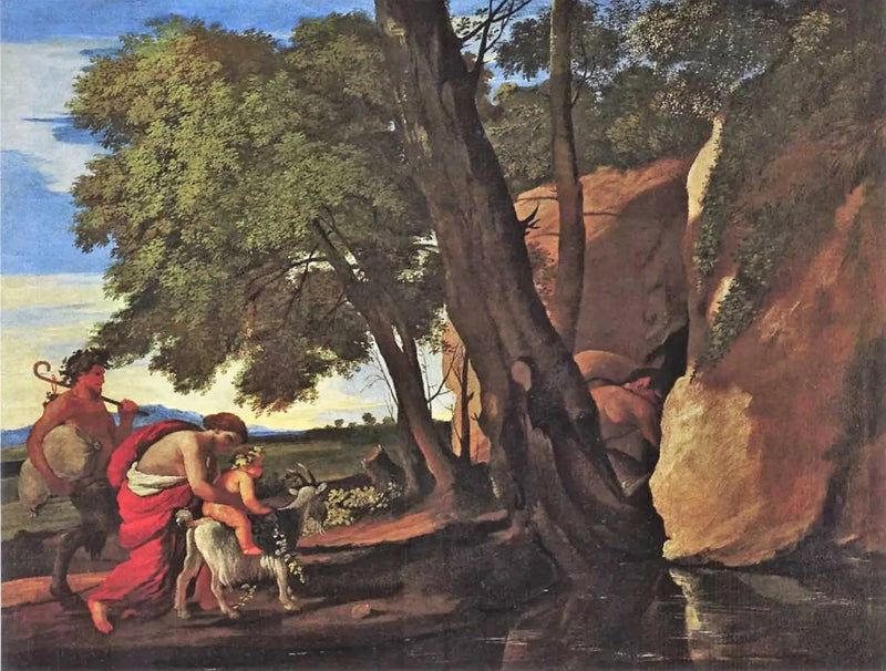 Bacchussens Barndom - Nicolas Poussin