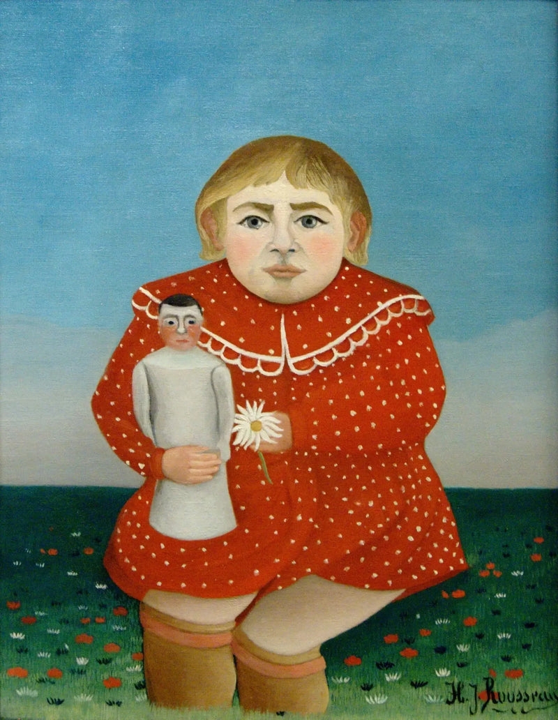 Barnet med dukken - Henri Rousseau