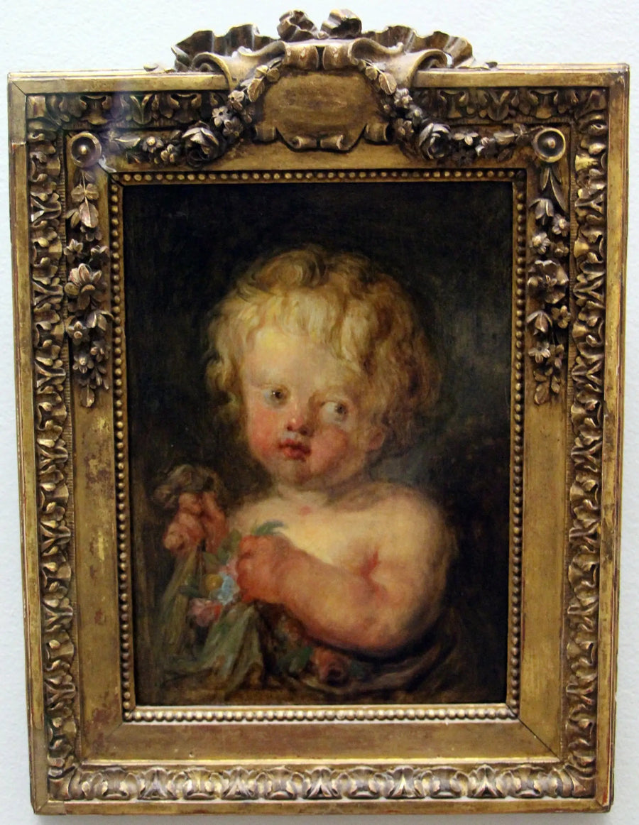 Barnet med blomster - Jean-Honoré Fragonard