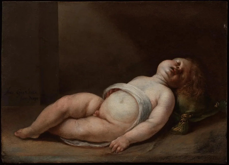 Det sovende Jesusbarn - Artemisia Gentileschi