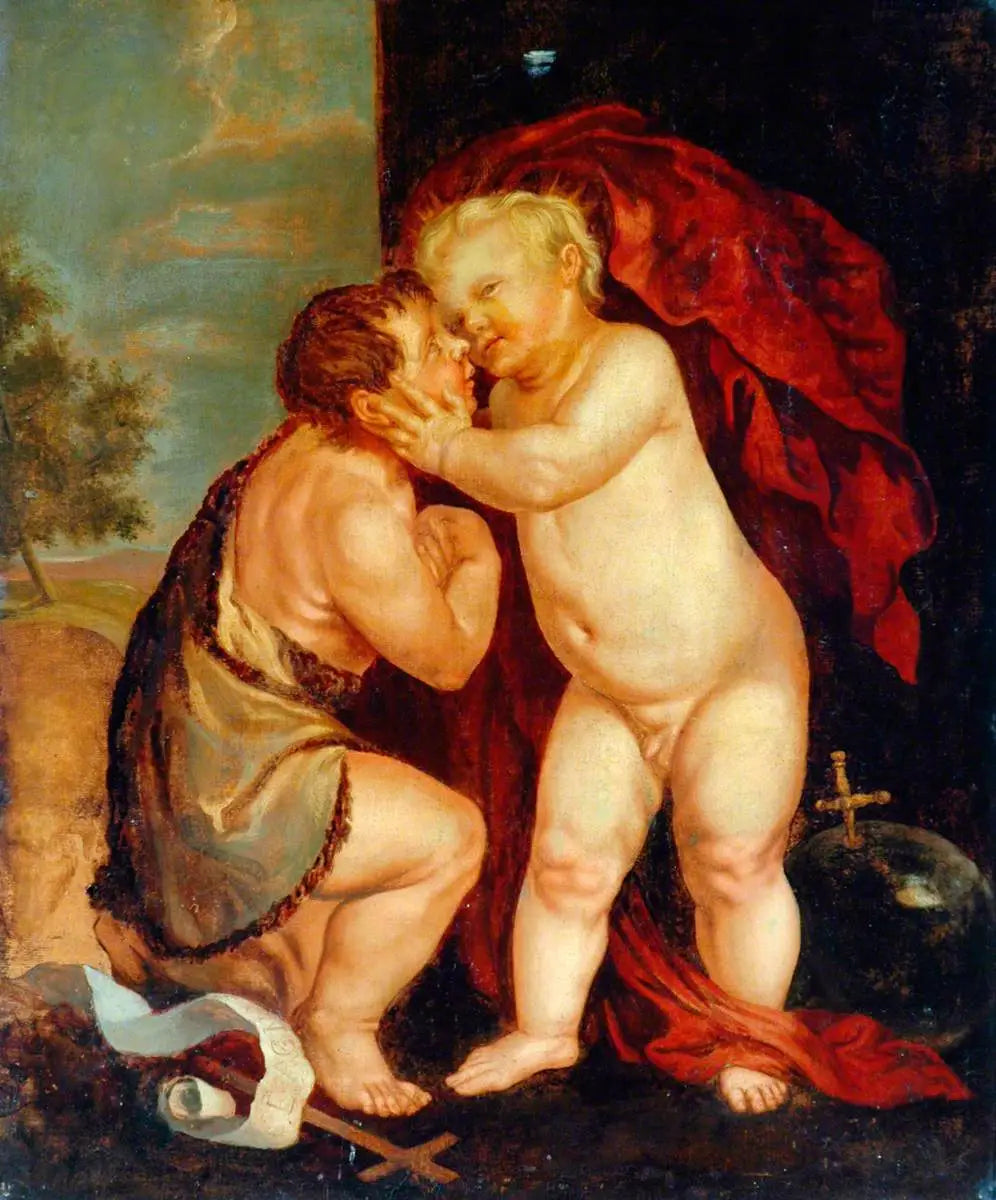 L'Enfant Jésus et saint Jean-Baptiste - Antoine van Dyck image 1 reproduction de peinture à l’huile