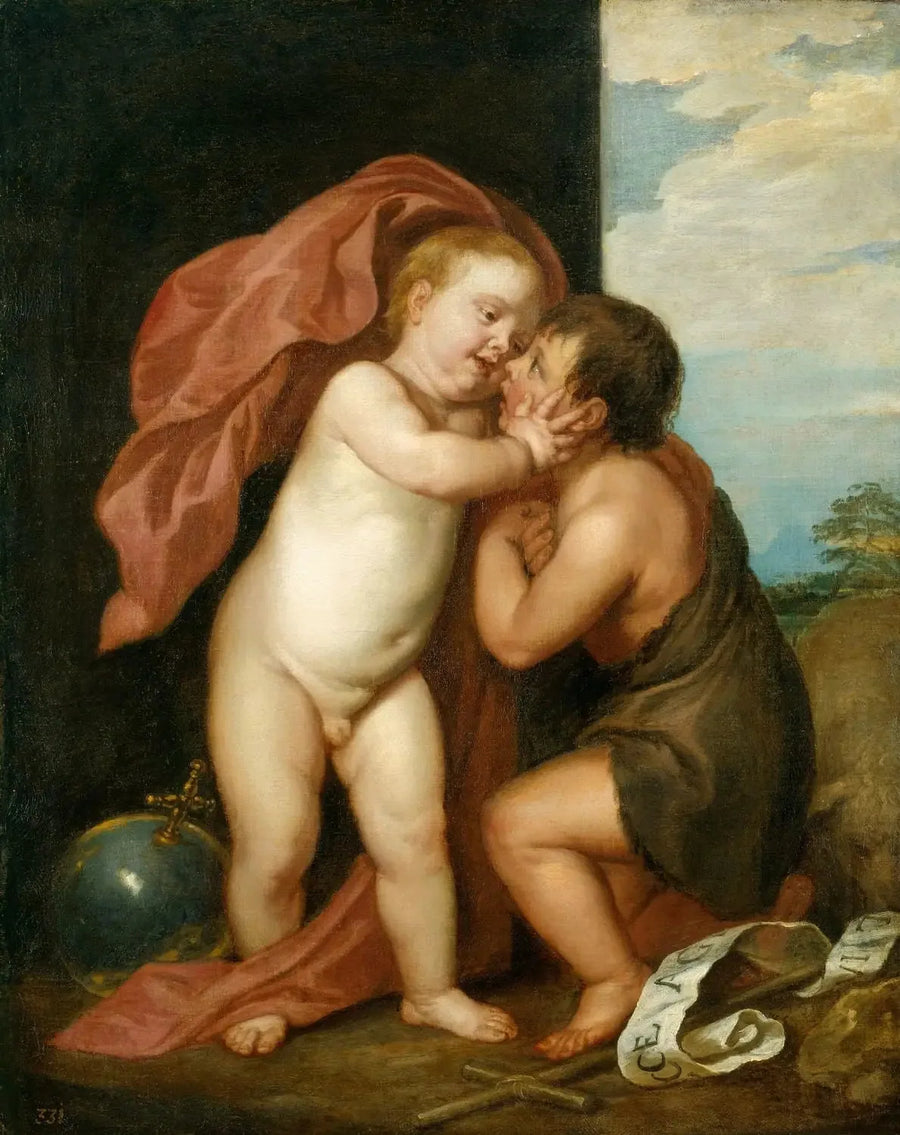 Barn Jesus og Johannes Døberen - Antoine van Dyck