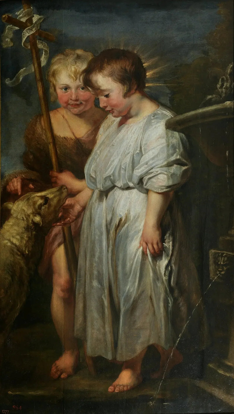 Barn Jesus, Sankt Johannes og Lammet - Antoine van Dyck