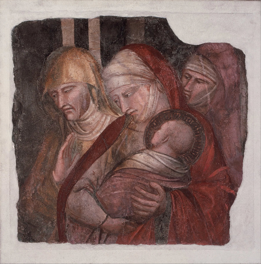 Den Hellige Barn Johannes Døberen præsenteret for Zakarias - Spinello Aretino