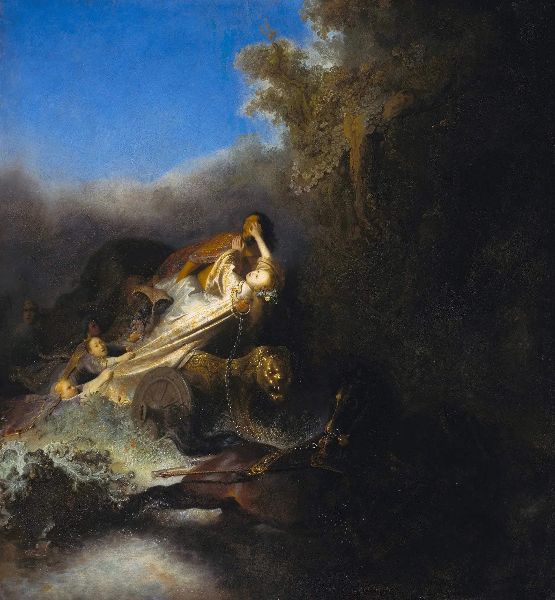 L'Enlèvement de Proserpine - Rembrandt image 1 copie peinte à la main à l’huile