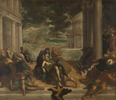 Jesu Kristi legeme fjernelse af de kristne - Jacopo Tintoretto