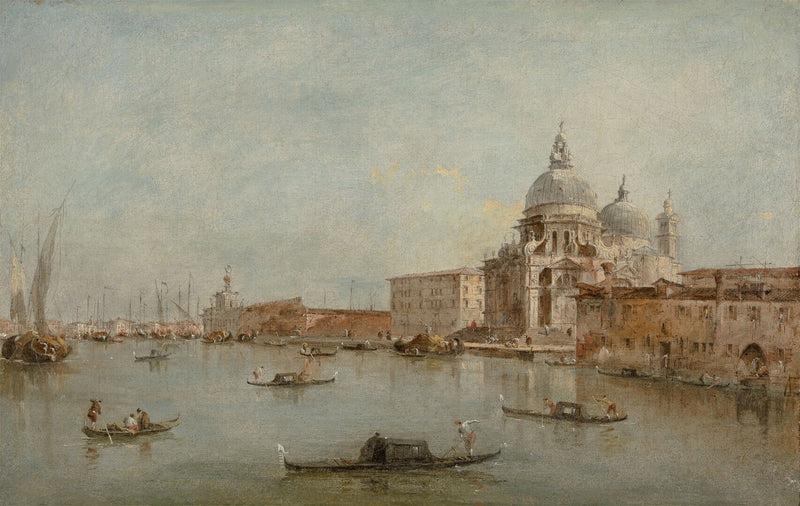 Indgangen til Grand Canal med basilikaen Santa Maria della Salute - Francesco Guardi