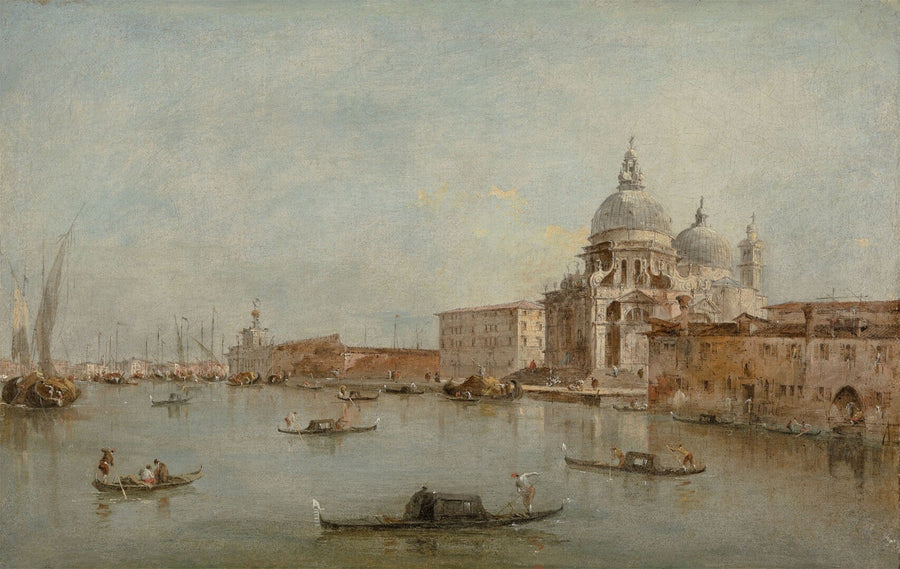 Indgangen til Grand Canal med basilikaen Santa Maria della Salute - Francesco Guardi