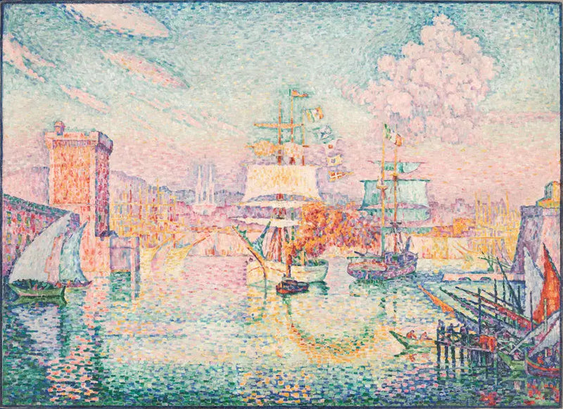 Indgangen til havnen i Marseille - Paul Signac