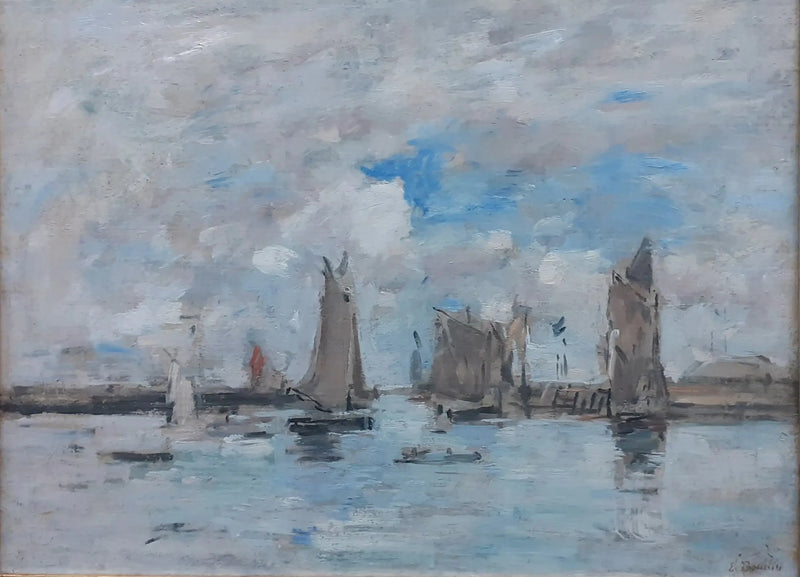 Indgangen til havnen i Trouville - Eugène Boudin