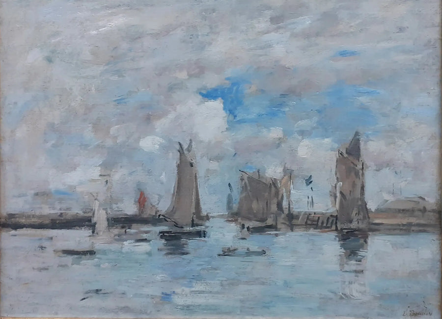Indgangen til havnen i Trouville - Eugène Boudin