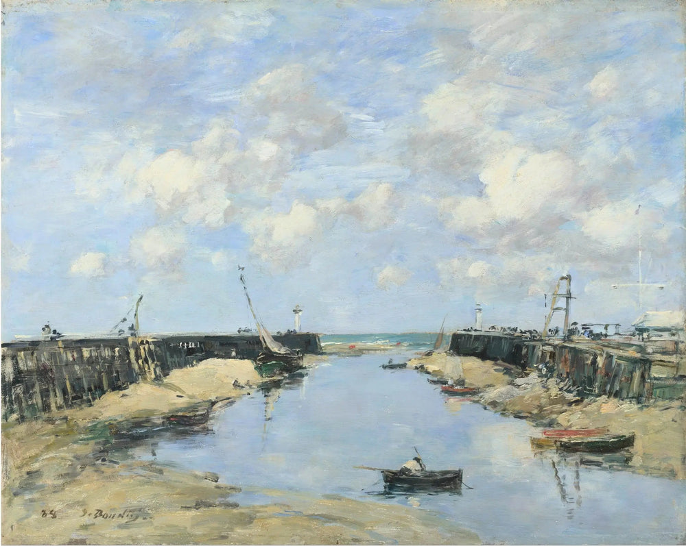 L'entrée du port de Trouville - Eugène Boudin image 1 reproduction de peinture à l’huile