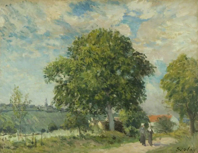 Landsbyens indgang - Alfred Sisley