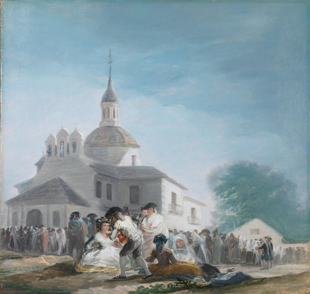L'Ermitage de Saint Isidore - Francisco de Goya image 1 copie peinte à la main à l’huile
