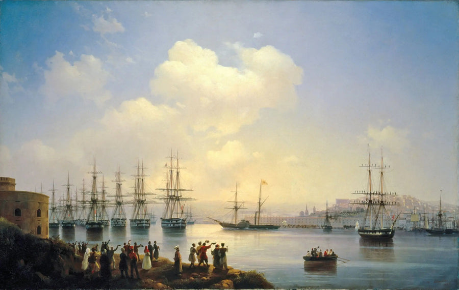 Den russiske eskadron på vejene til Sevastopol - Ivan Aïvazovski