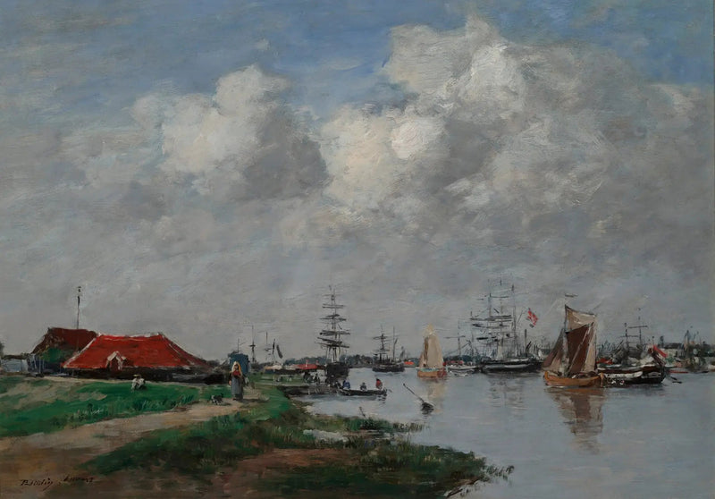 Skjern Å i Antwerpen - Eugène Boudin
