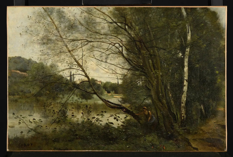 Dammen ved den hængende træ - Jean-Baptiste Camille Corot