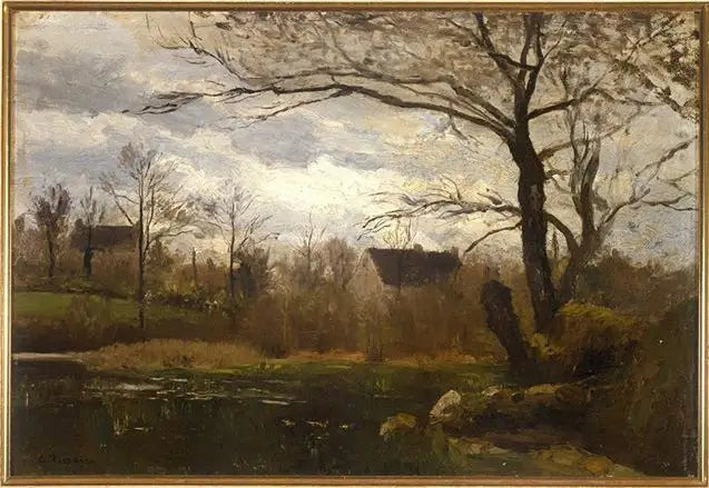 Montfoucault-søen - Camille Pissarro