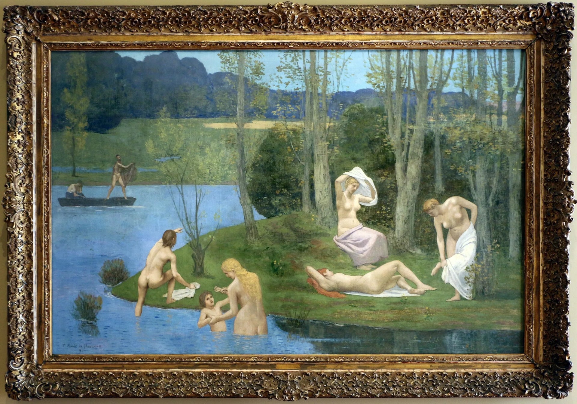 l'été - Pierre Puvis de Chavannes image 1 reproduction de peinture à l’huile