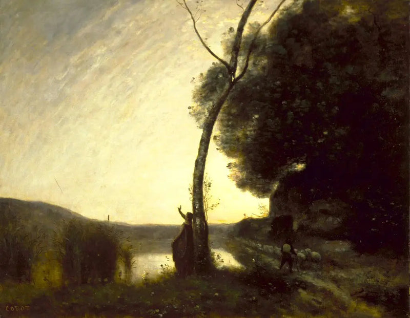 Stjernen for hyrden - Jean-Baptiste Camille Corot