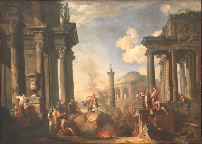 Forklaringen på Marcus Curtius - Giovanni Paolo Panini