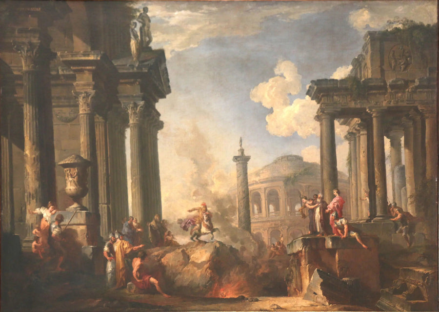 Forklaringen på Marcus Curtius - Giovanni Paolo Panini