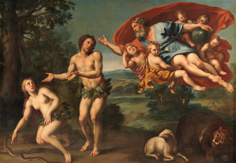 Adam og Evas Udstødelse - Domenichino