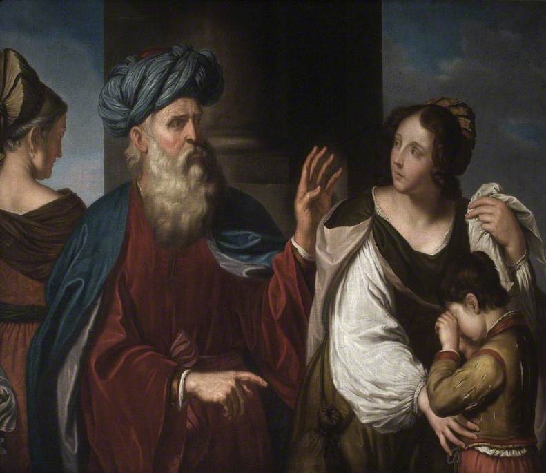 Udstødelsen af Agar og Ismael - Guercino