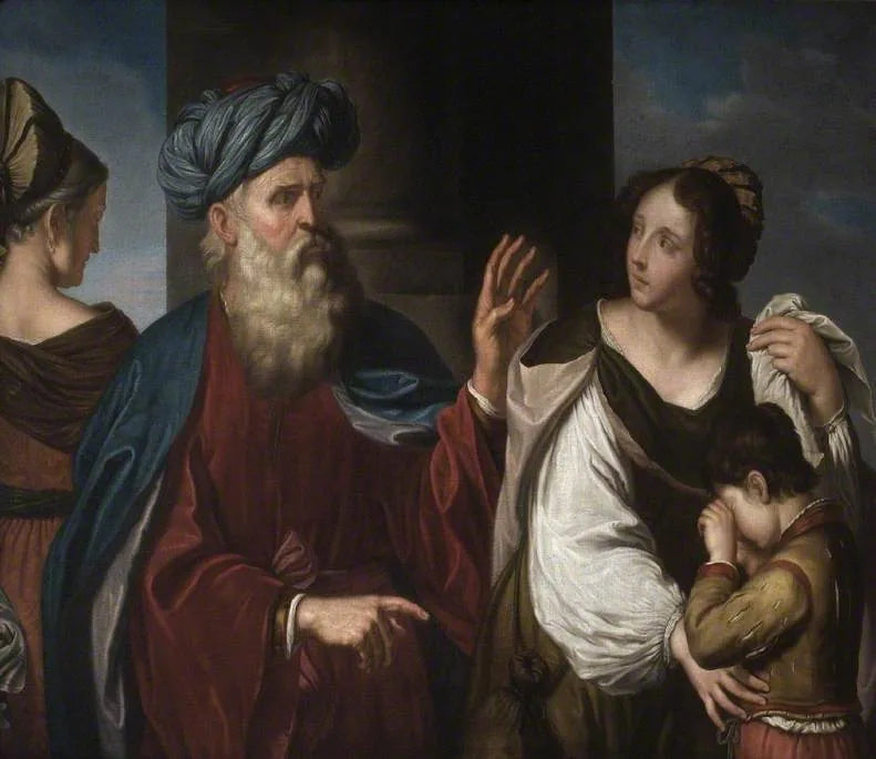 Udstødelsen af Agar og Ismael - Guercino