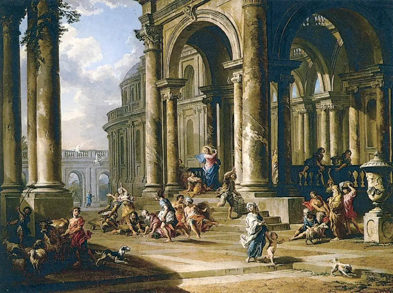 Udstødelsen af vekslere fra Templet - Giovanni Paolo Panini