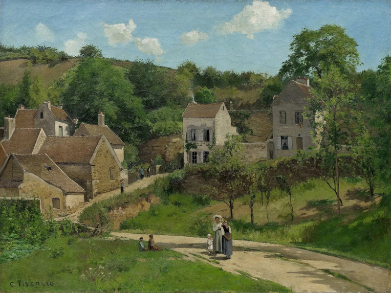 L'Hermitage i Pontoise, De skråninger af L'Hermitage, Pontoise - Camille Pissarro