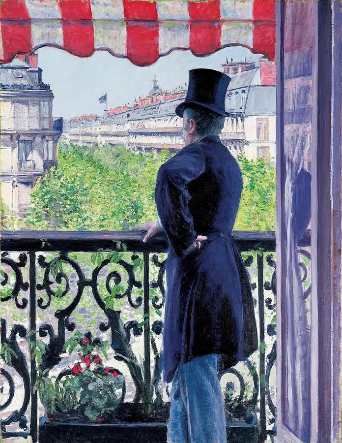 Manden på balkonen, boulevard Haussmann - Gustave Caillebotte
