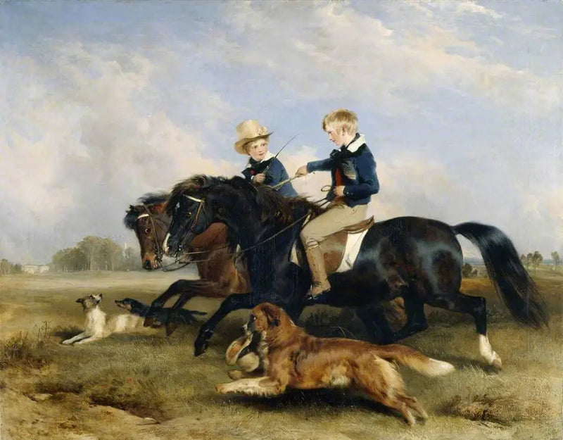 Den ærede E. S. Russell og hans bror - Edwin Henry Landseer