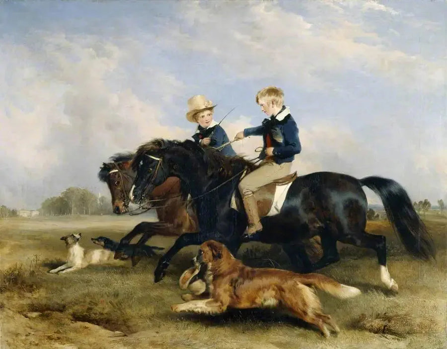 Den ærede E. S. Russell og hans bror - Edwin Henry Landseer