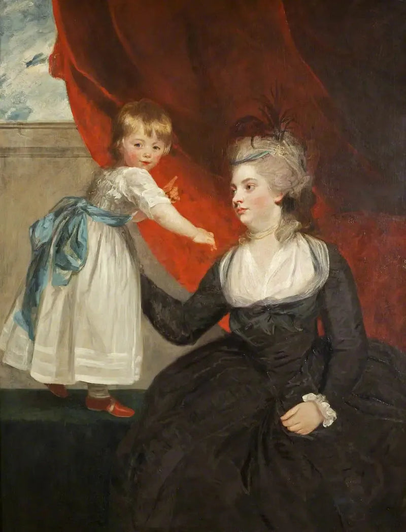 Den ærede Frances Courtenay, Lady Honywood (født i 1763) og hendes datter - Joshua Reynolds