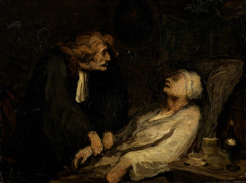 Hypokonderen (Den indbildte syge) - Honoré Daumier